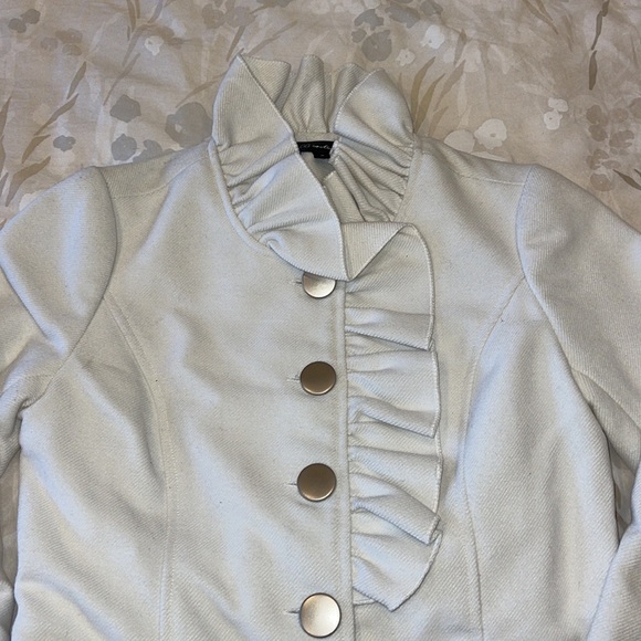 Beautiful C.C. Couture Ruffle Trim Belted Jacket - Picture 6 of 7